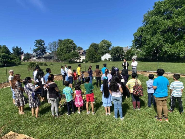 Photo 8 Fr. Paul blessing the garden 768x576